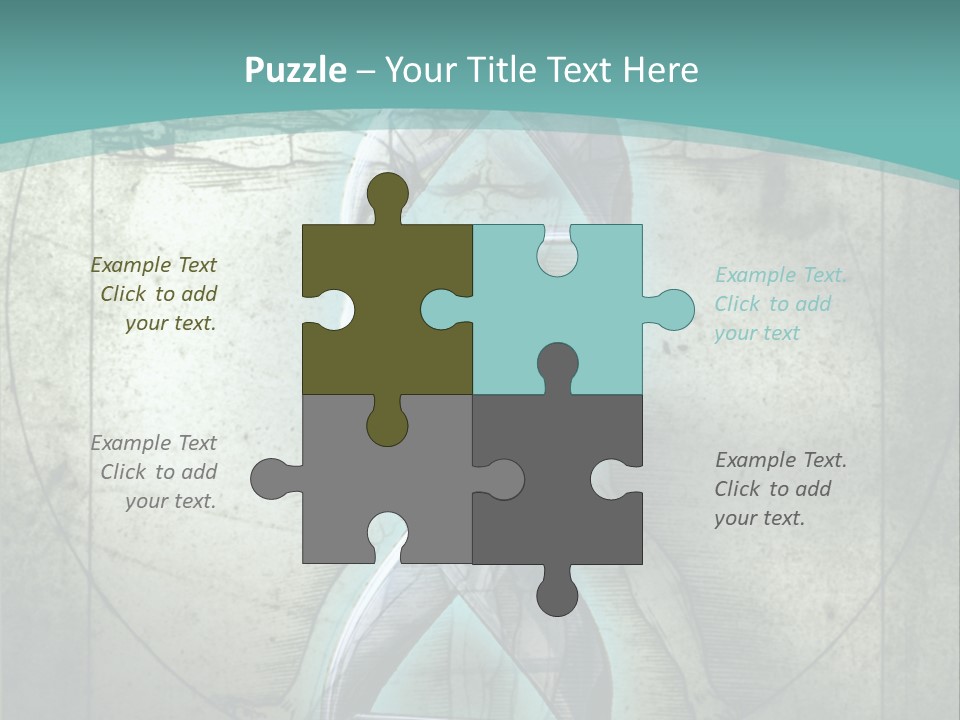 A Blue And Green Background With A Picture Of A Double - Stranded Strand Of PowerPoint Template