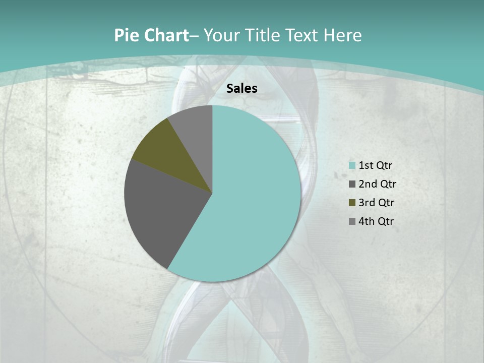 A Blue And Green Background With A Picture Of A Double - Stranded Strand Of PowerPoint Template