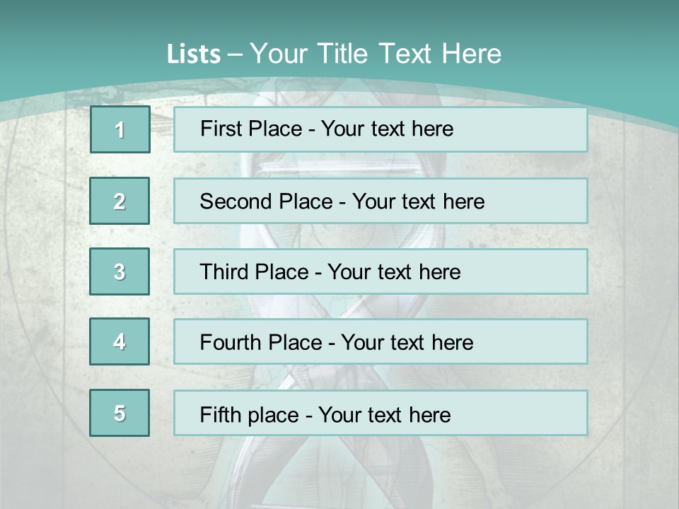 A Blue And Green Background With A Picture Of A Double - Stranded Strand Of PowerPoint Template