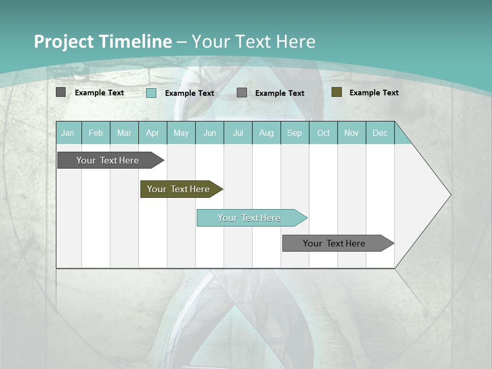 A Blue And Green Background With A Picture Of A Double - Stranded Strand Of PowerPoint Template
