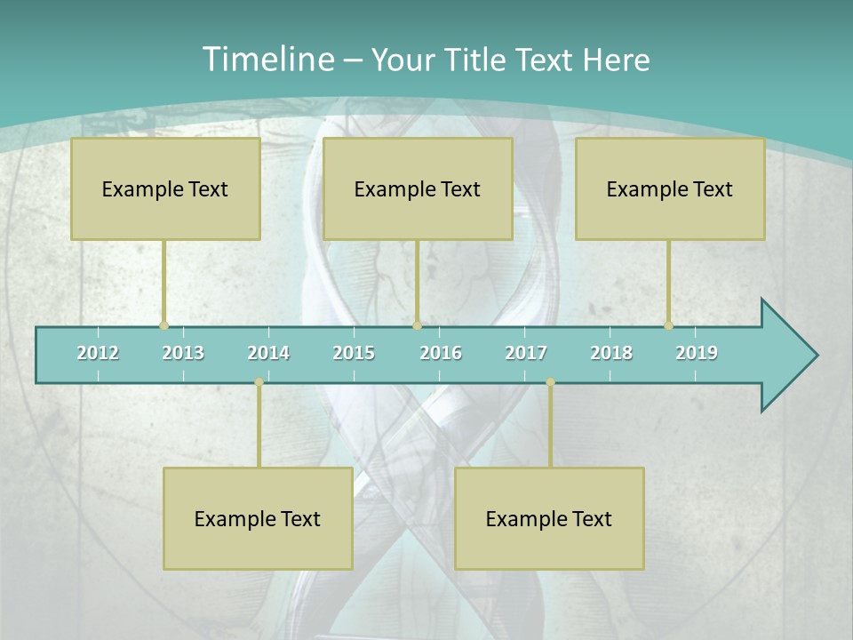 A Blue And Green Background With A Picture Of A Double - Stranded Strand Of PowerPoint Template