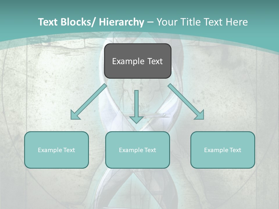 A Blue And Green Background With A Picture Of A Double - Stranded Strand Of PowerPoint Template