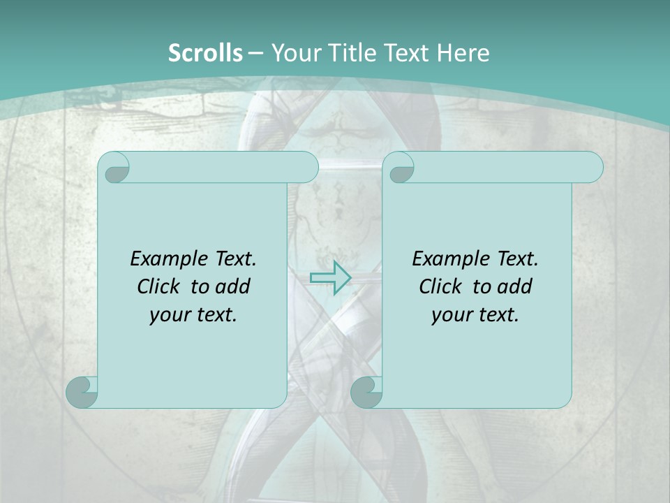 A Blue And Green Background With A Picture Of A Double - Stranded Strand Of PowerPoint Template