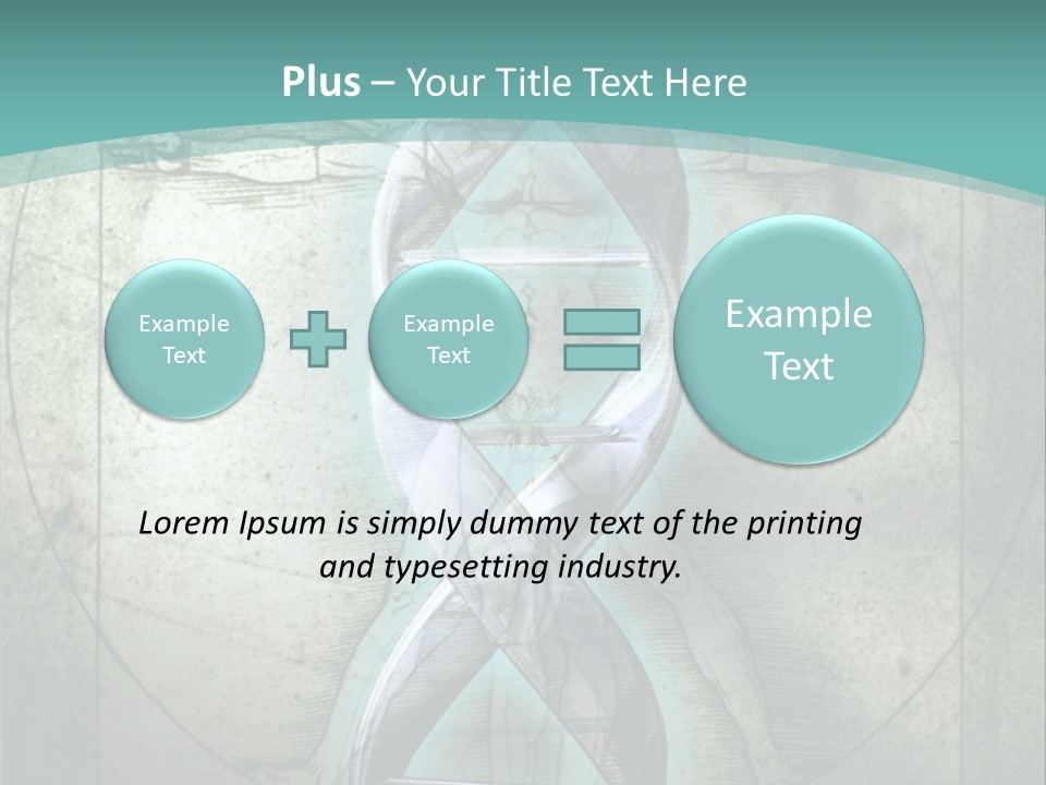 A Blue And Green Background With A Picture Of A Double - Stranded Strand Of PowerPoint Template