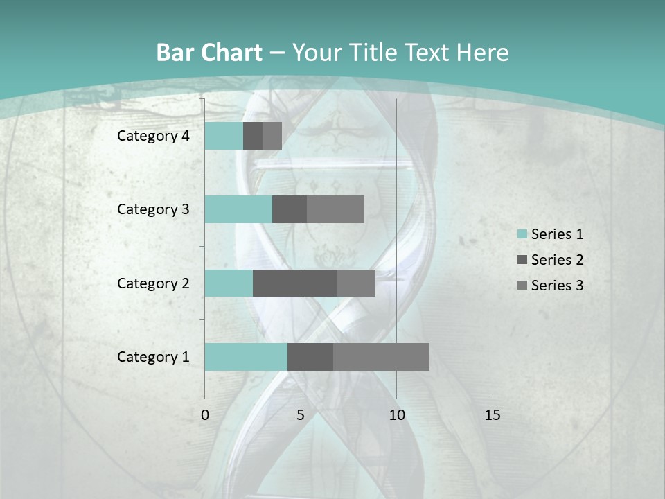 A Blue And Green Background With A Picture Of A Double - Stranded Strand Of PowerPoint Template