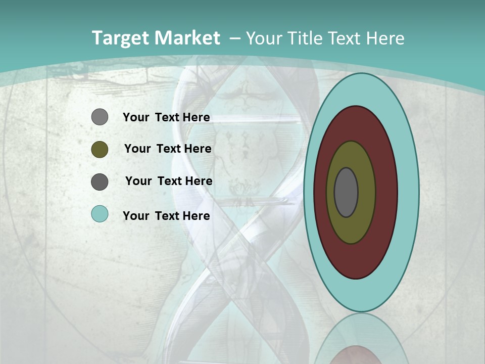 A Blue And Green Background With A Picture Of A Double - Stranded Strand Of PowerPoint Template