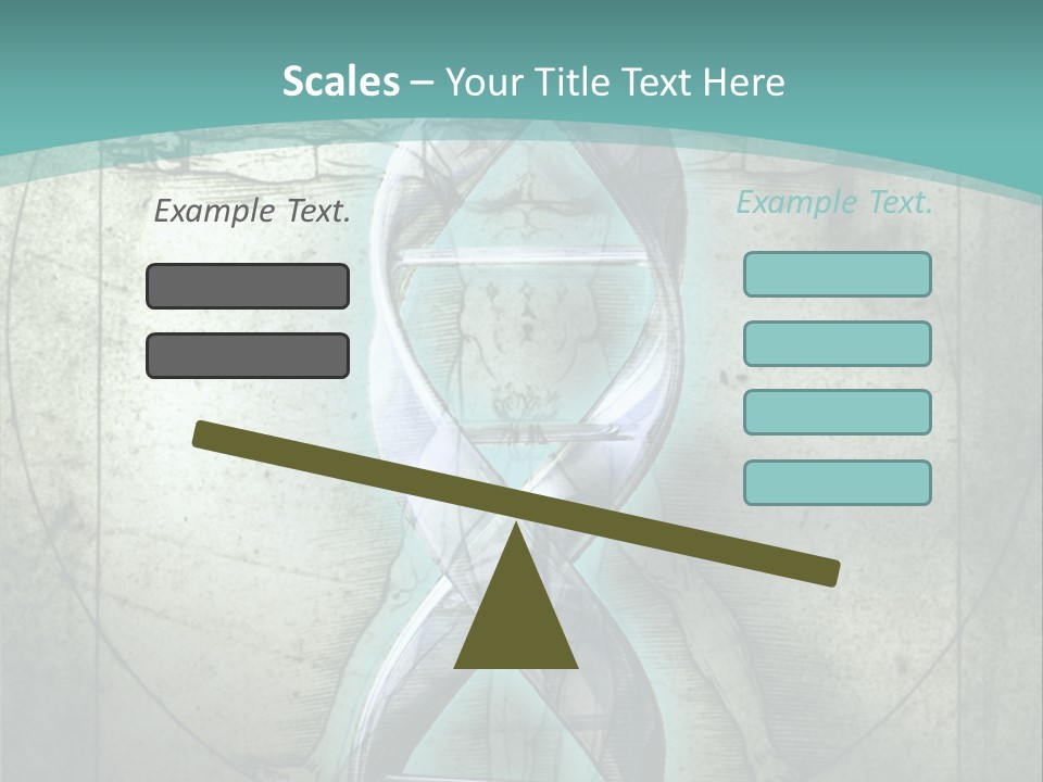 A Blue And Green Background With A Picture Of A Double - Stranded Strand Of PowerPoint Template