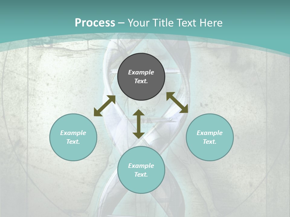 A Blue And Green Background With A Picture Of A Double - Stranded Strand Of PowerPoint Template