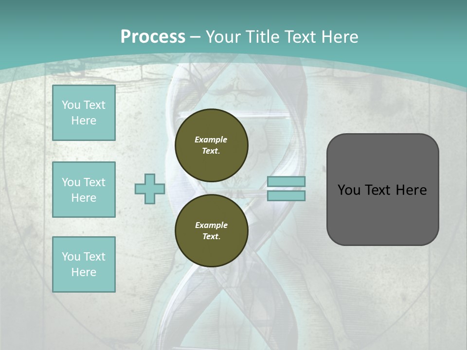 A Blue And Green Background With A Picture Of A Double - Stranded Strand Of PowerPoint Template