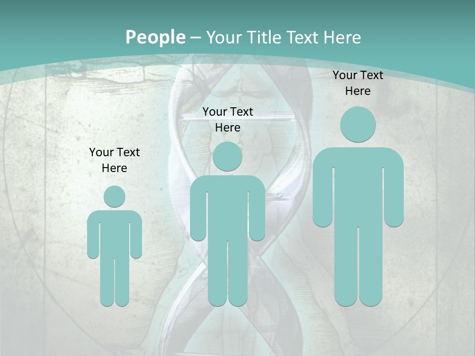 A Blue And Green Background With A Picture Of A Double - Stranded Strand Of PowerPoint Template