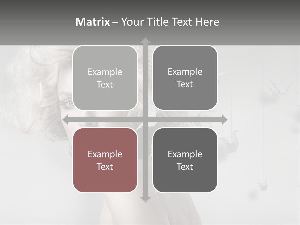 A Woman With Blonde Hair Is Posing For A Picture PowerPoint Template