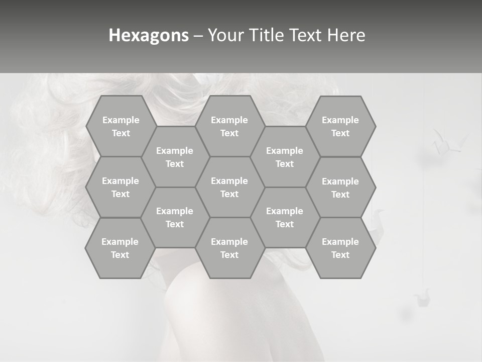 A Woman With Blonde Hair Is Posing For A Picture PowerPoint Template