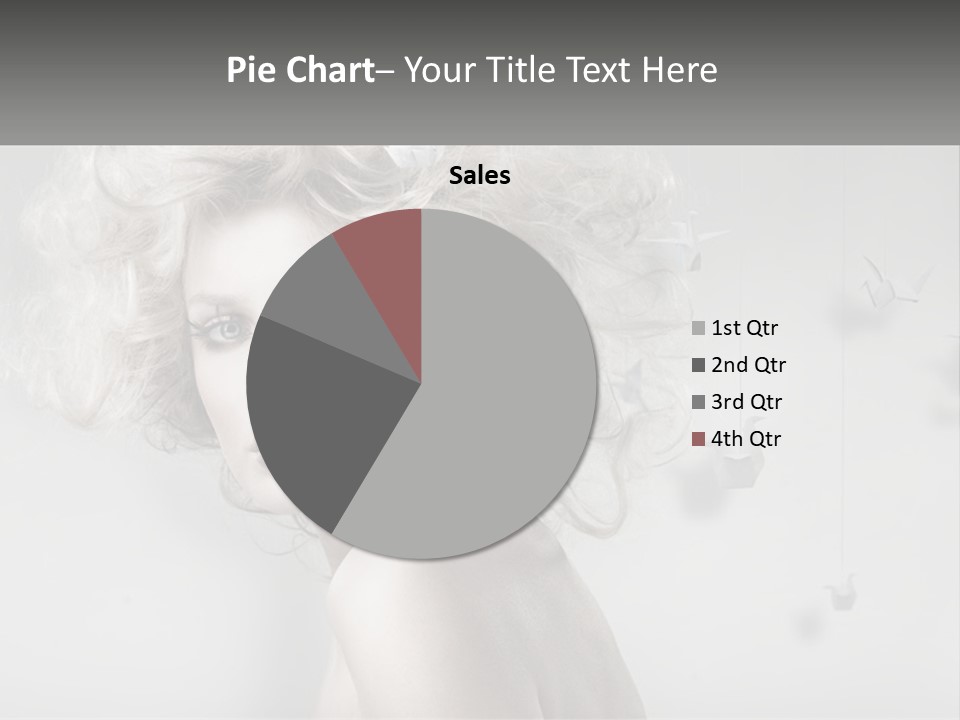 A Woman With Blonde Hair Is Posing For A Picture PowerPoint Template