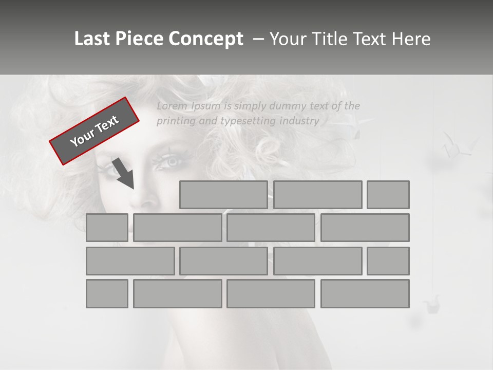 A Woman With Blonde Hair Is Posing For A Picture PowerPoint Template
