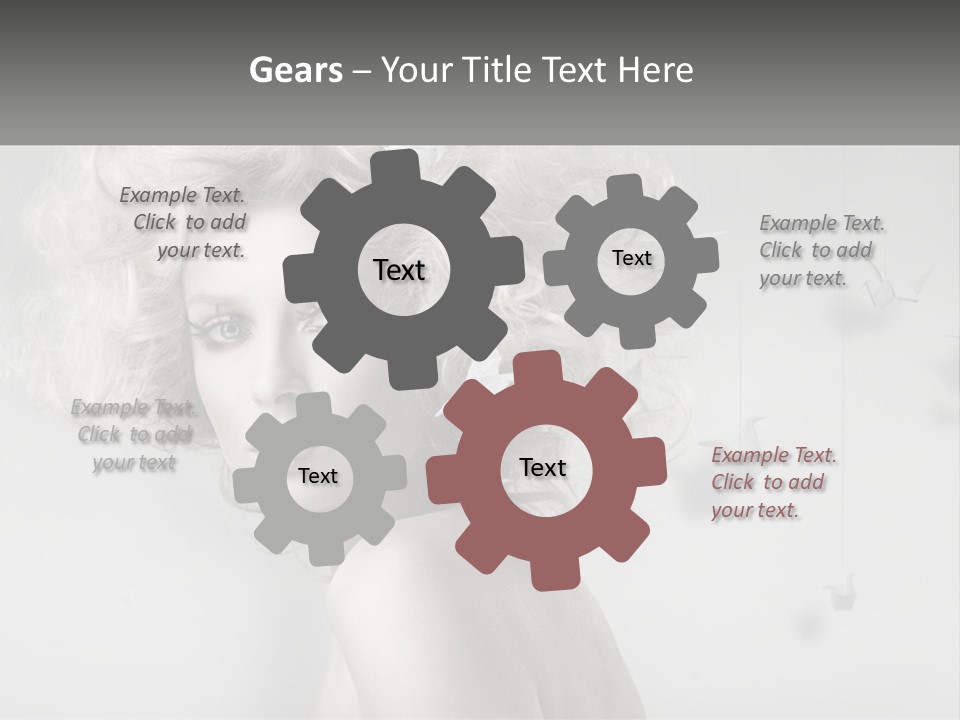 A Woman With Blonde Hair Is Posing For A Picture PowerPoint Template