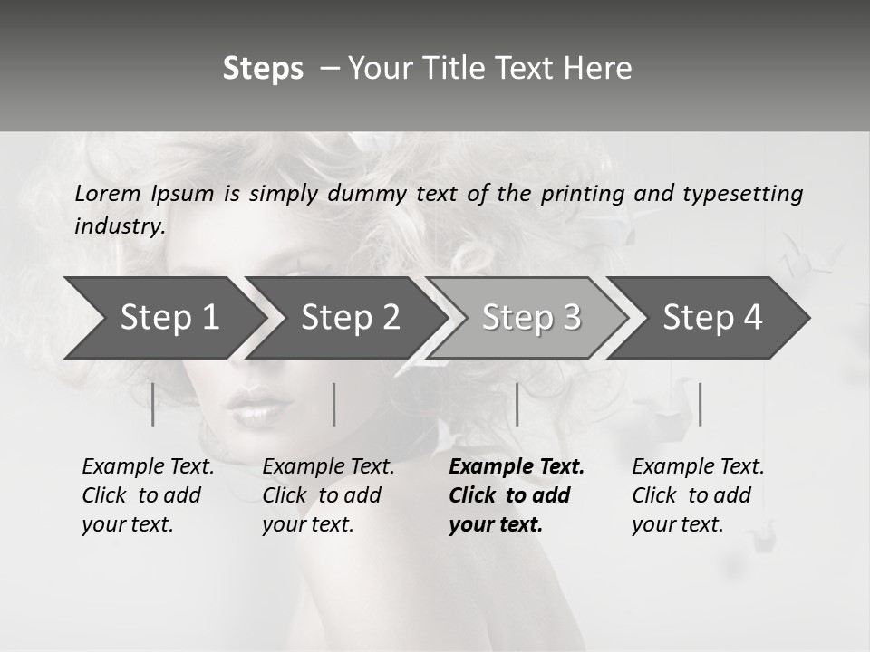 A Woman With Blonde Hair Is Posing For A Picture PowerPoint Template
