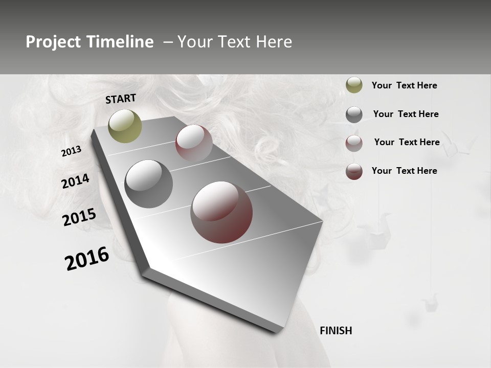 A Woman With Blonde Hair Is Posing For A Picture PowerPoint Template