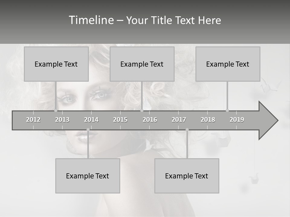 A Woman With Blonde Hair Is Posing For A Picture PowerPoint Template