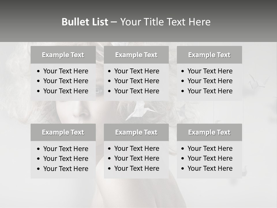 A Woman With Blonde Hair Is Posing For A Picture PowerPoint Template