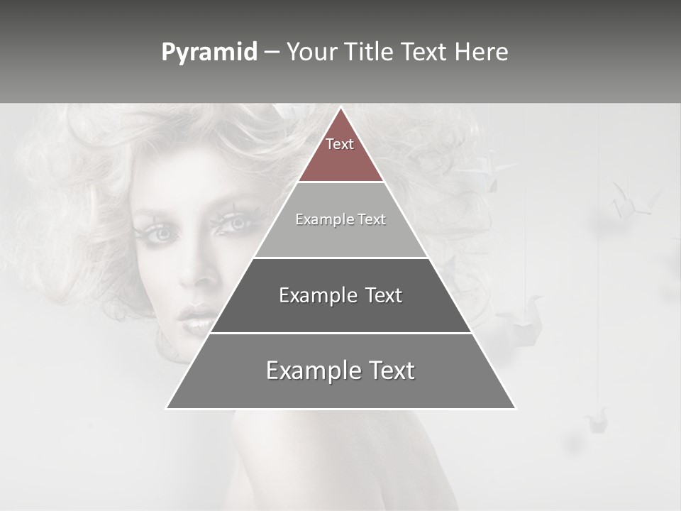 A Woman With Blonde Hair Is Posing For A Picture PowerPoint Template