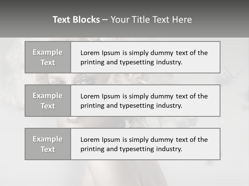 A Woman With Blonde Hair Is Posing For A Picture PowerPoint Template