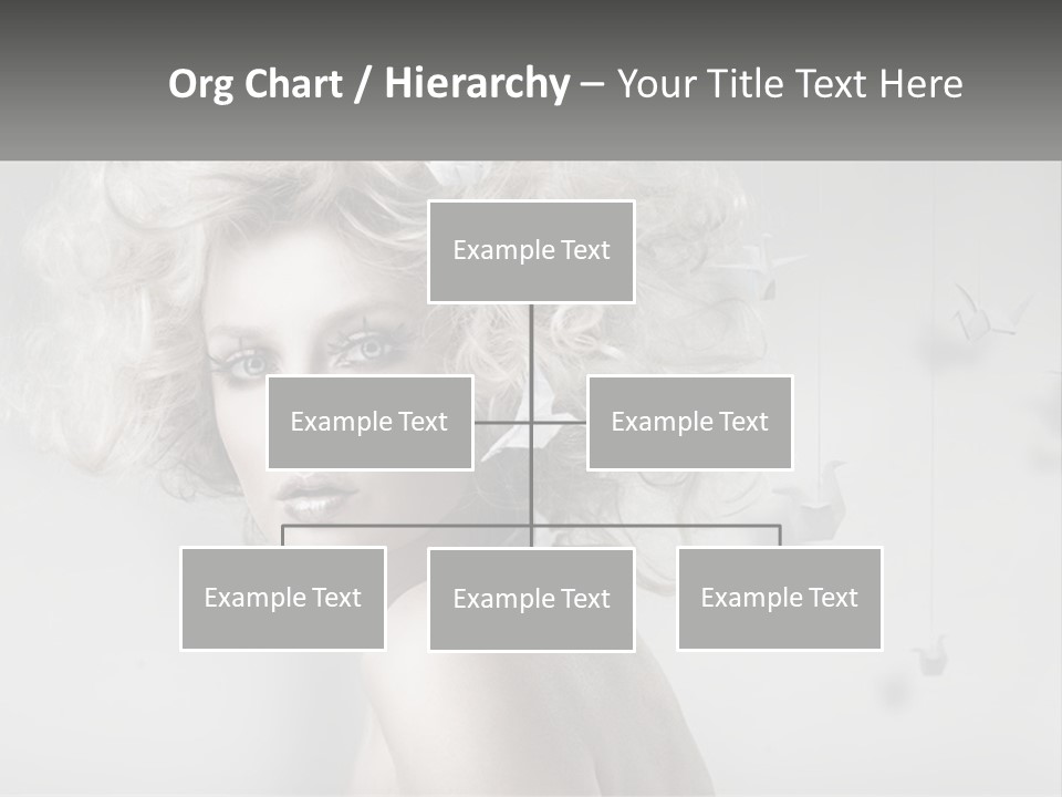 A Woman With Blonde Hair Is Posing For A Picture PowerPoint Template