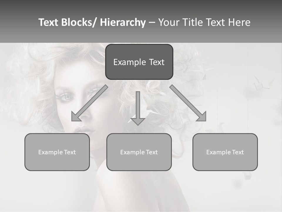 A Woman With Blonde Hair Is Posing For A Picture PowerPoint Template