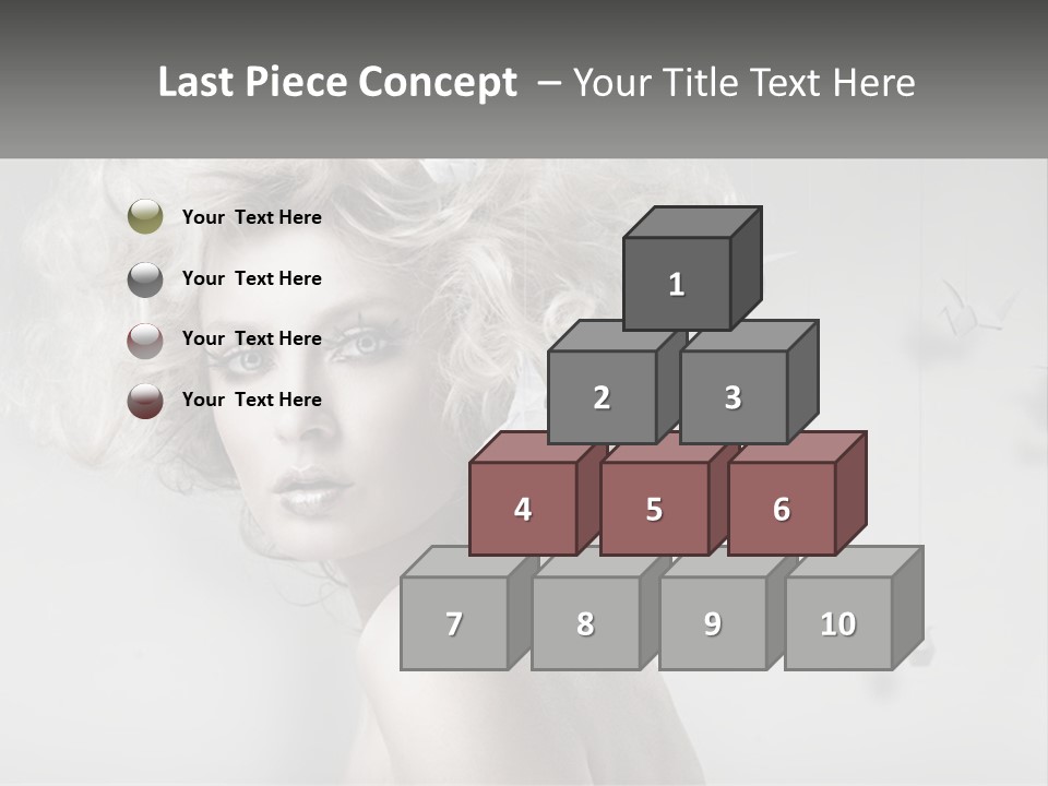 A Woman With Blonde Hair Is Posing For A Picture PowerPoint Template