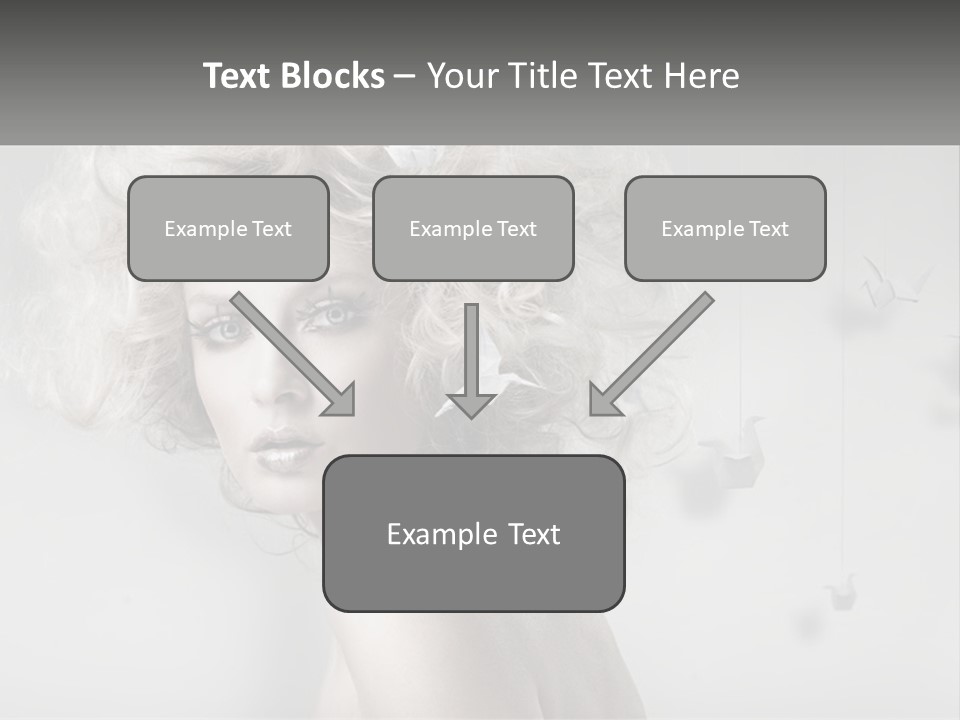 A Woman With Blonde Hair Is Posing For A Picture PowerPoint Template