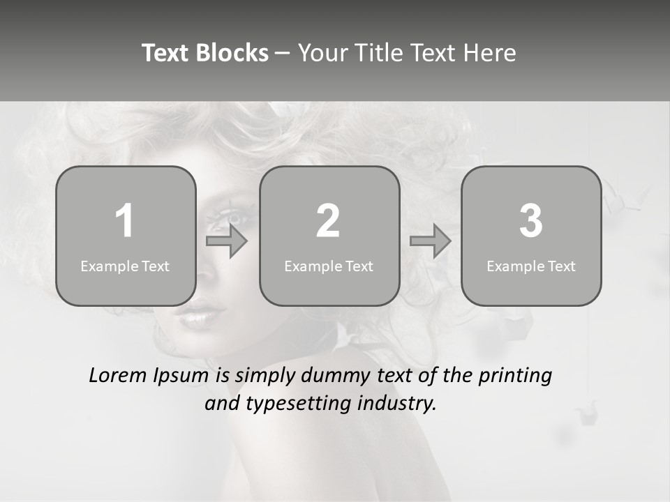 A Woman With Blonde Hair Is Posing For A Picture PowerPoint Template