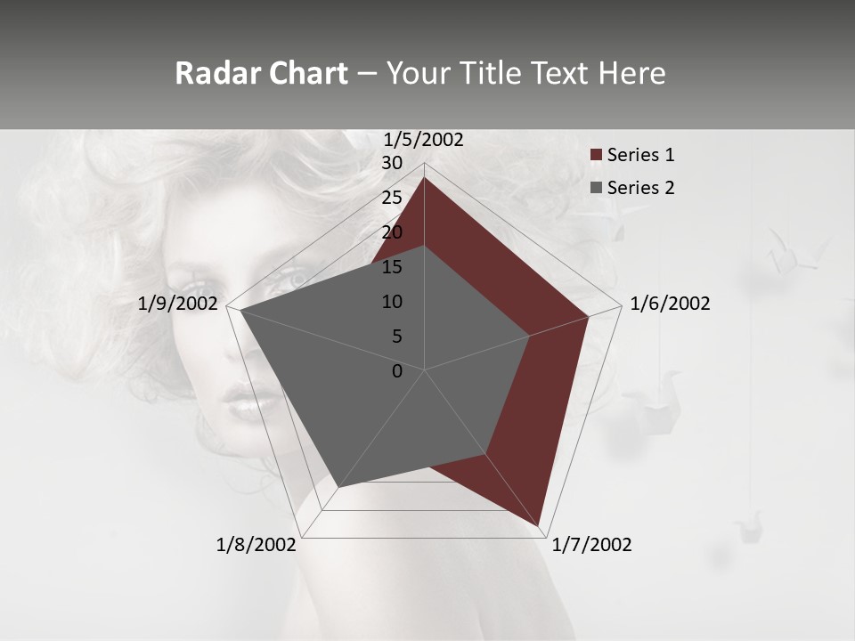 A Woman With Blonde Hair Is Posing For A Picture PowerPoint Template