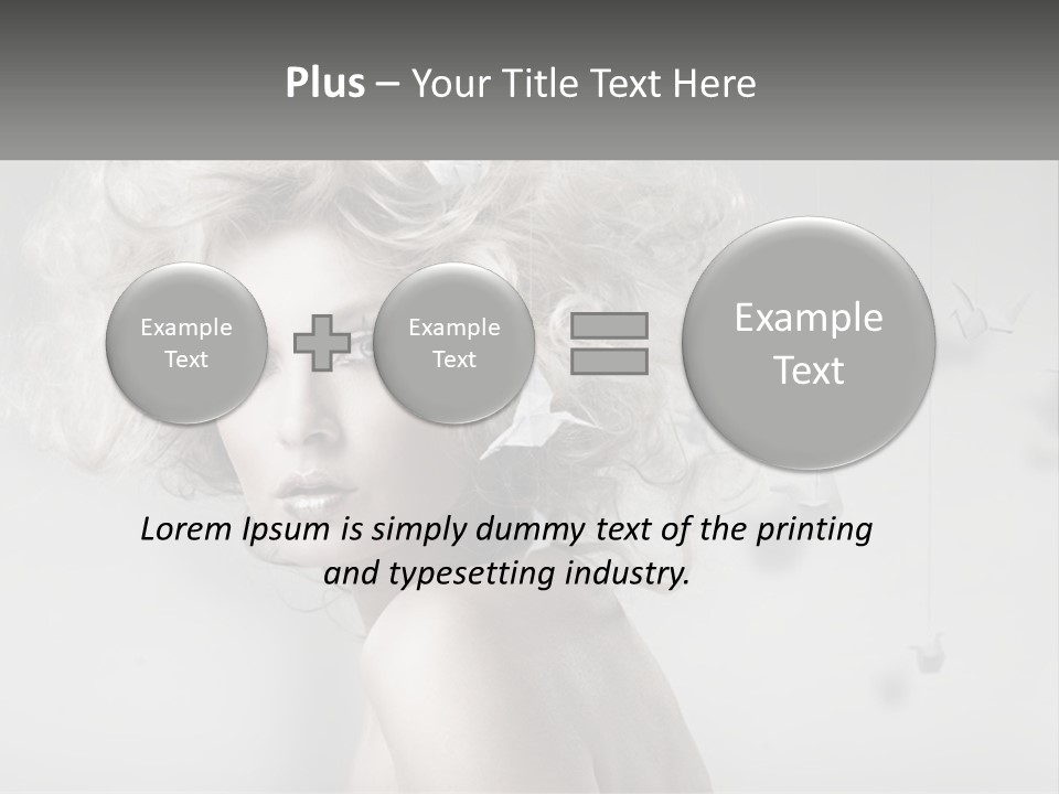 A Woman With Blonde Hair Is Posing For A Picture PowerPoint Template