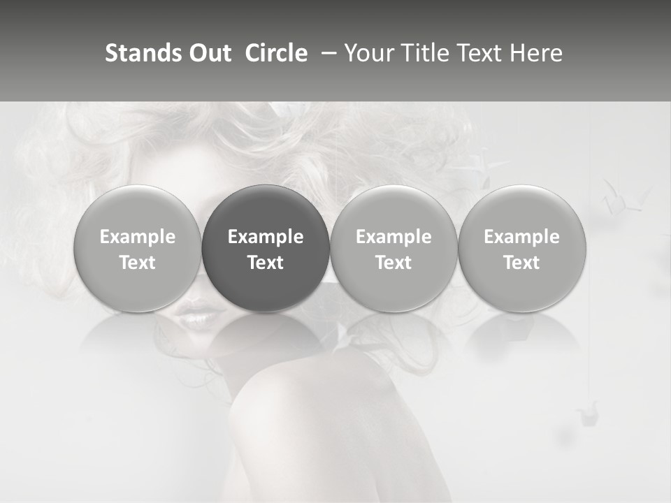 A Woman With Blonde Hair Is Posing For A Picture PowerPoint Template