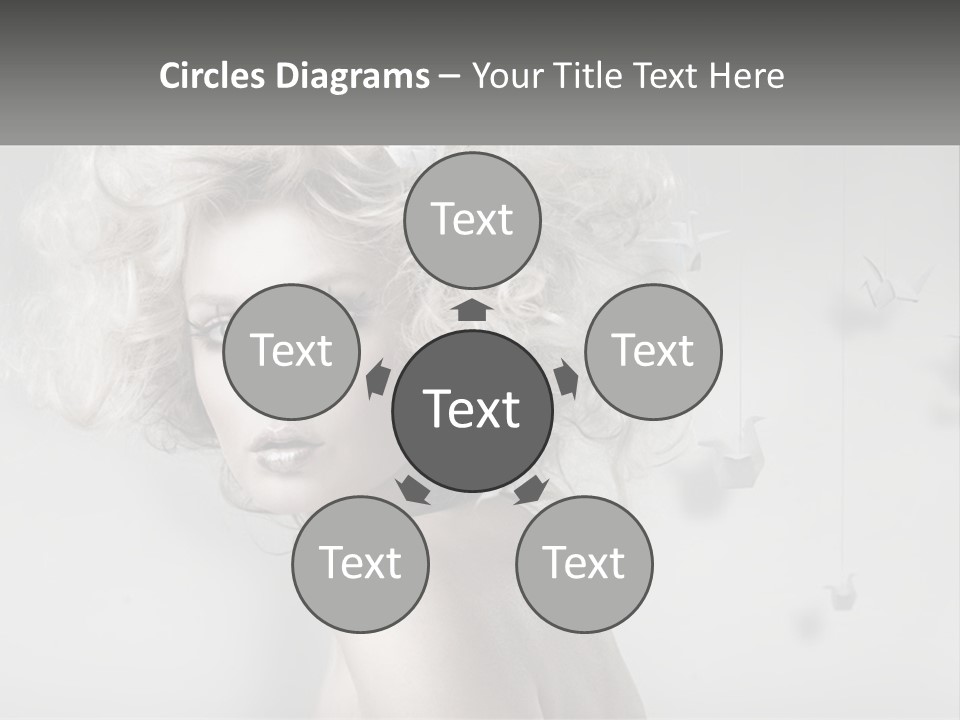 A Woman With Blonde Hair Is Posing For A Picture PowerPoint Template