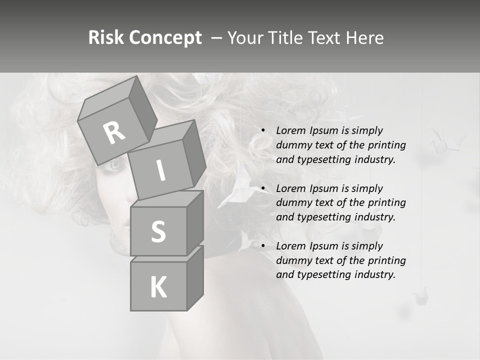 A Woman With Blonde Hair Is Posing For A Picture PowerPoint Template