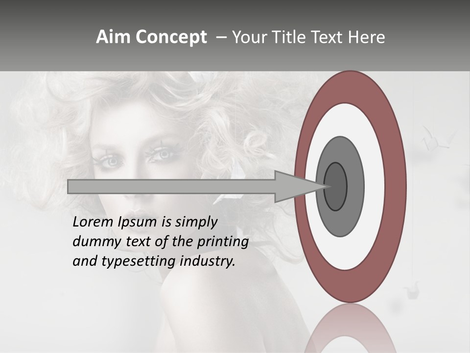 A Woman With Blonde Hair Is Posing For A Picture PowerPoint Template