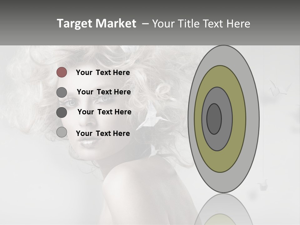 A Woman With Blonde Hair Is Posing For A Picture PowerPoint Template