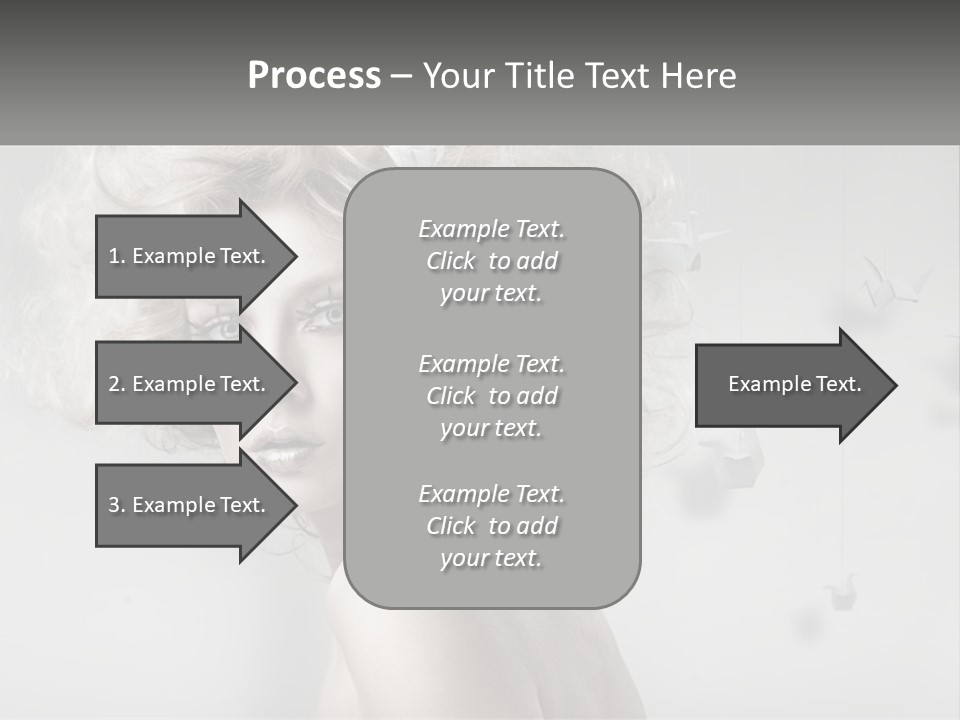 A Woman With Blonde Hair Is Posing For A Picture PowerPoint Template