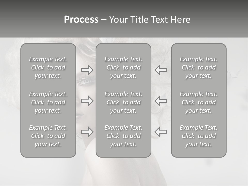 A Woman With Blonde Hair Is Posing For A Picture PowerPoint Template