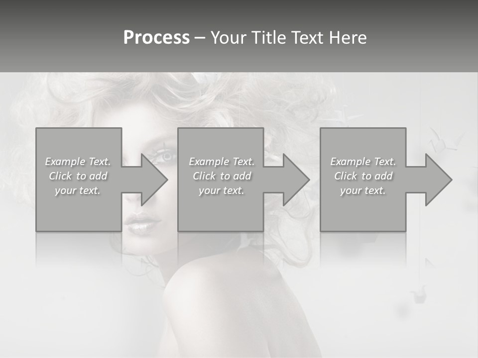 A Woman With Blonde Hair Is Posing For A Picture PowerPoint Template