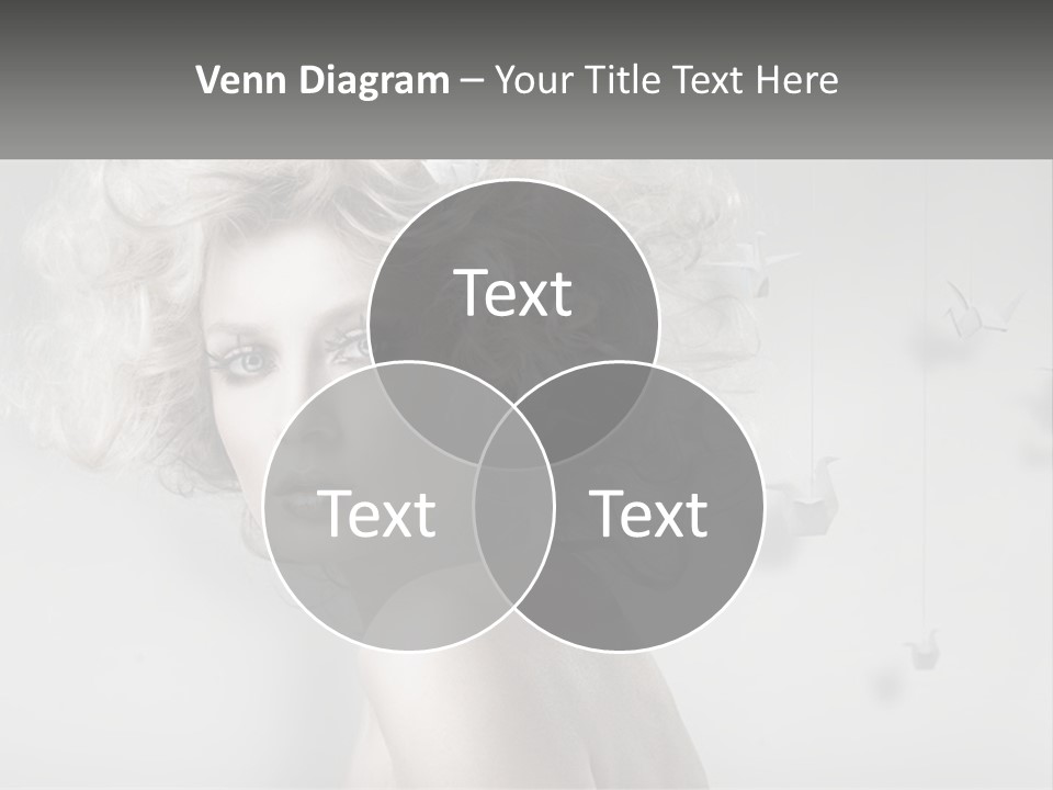 A Woman With Blonde Hair Is Posing For A Picture PowerPoint Template