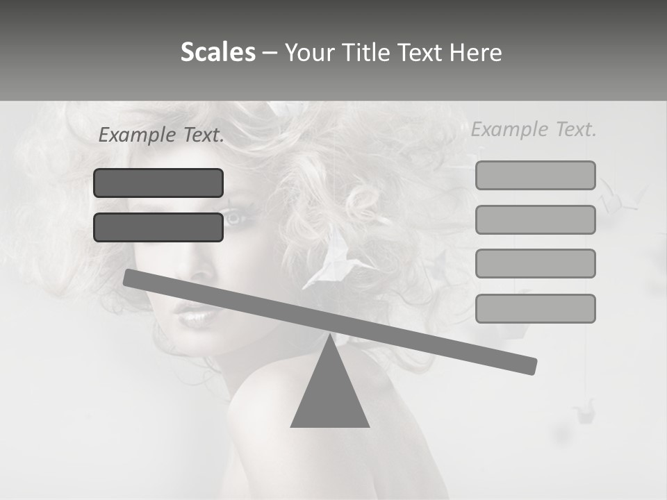 A Woman With Blonde Hair Is Posing For A Picture PowerPoint Template