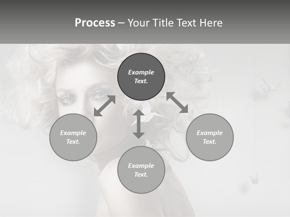 A Woman With Blonde Hair Is Posing For A Picture PowerPoint Template