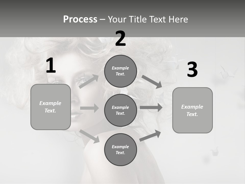 A Woman With Blonde Hair Is Posing For A Picture PowerPoint Template