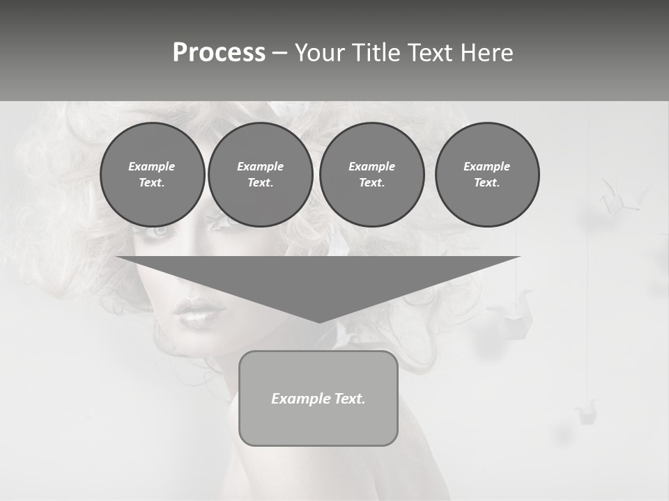 A Woman With Blonde Hair Is Posing For A Picture PowerPoint Template
