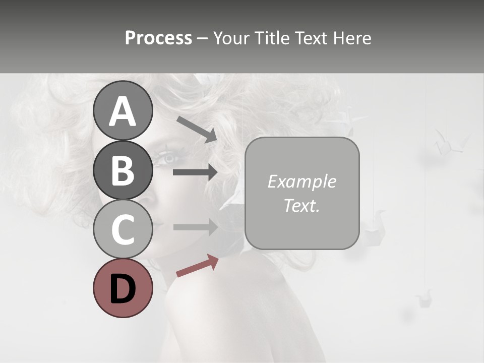A Woman With Blonde Hair Is Posing For A Picture PowerPoint Template