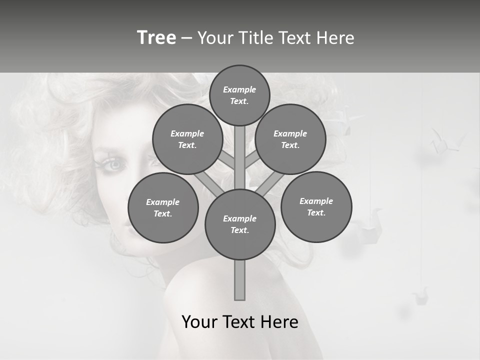 A Woman With Blonde Hair Is Posing For A Picture PowerPoint Template