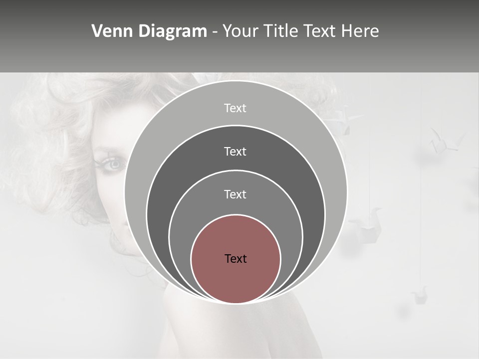 A Woman With Blonde Hair Is Posing For A Picture PowerPoint Template