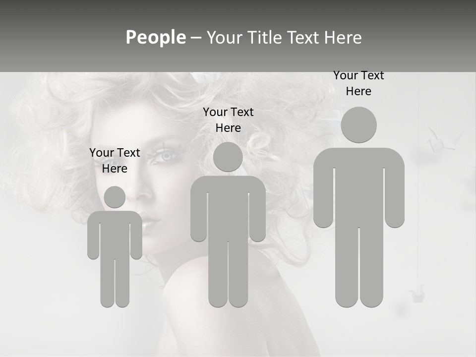 A Woman With Blonde Hair Is Posing For A Picture PowerPoint Template