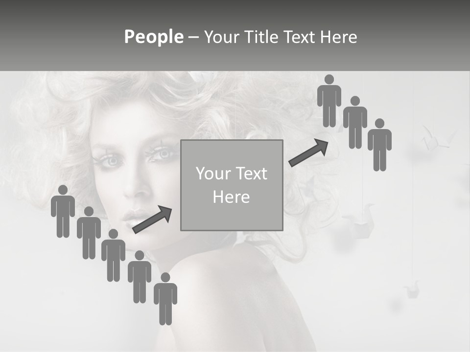 A Woman With Blonde Hair Is Posing For A Picture PowerPoint Template